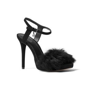 MICHAEL Michael Kors Faye Rabbit Fur Heels